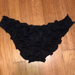 Black ruched swim bottoms